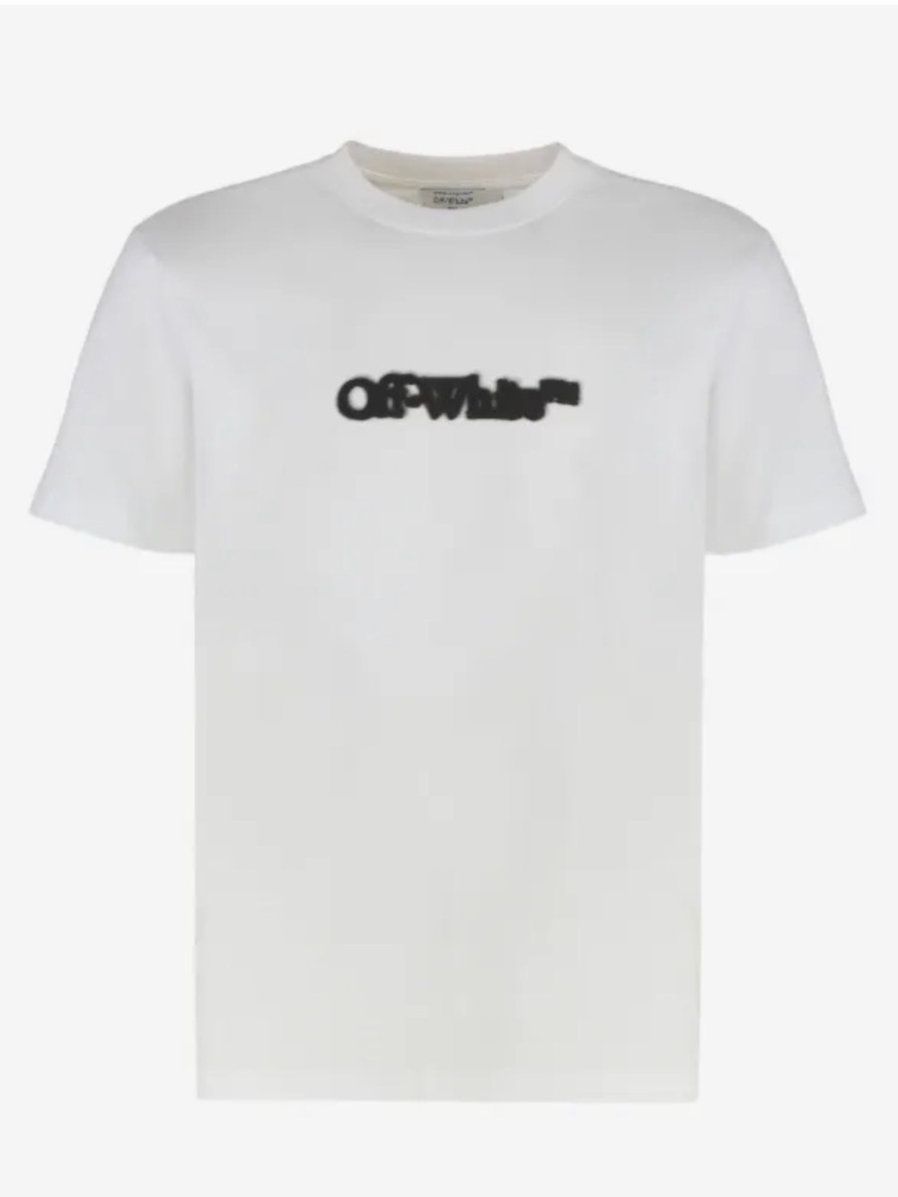 Off-White White Crewneck T-Shirt with Black Logo
